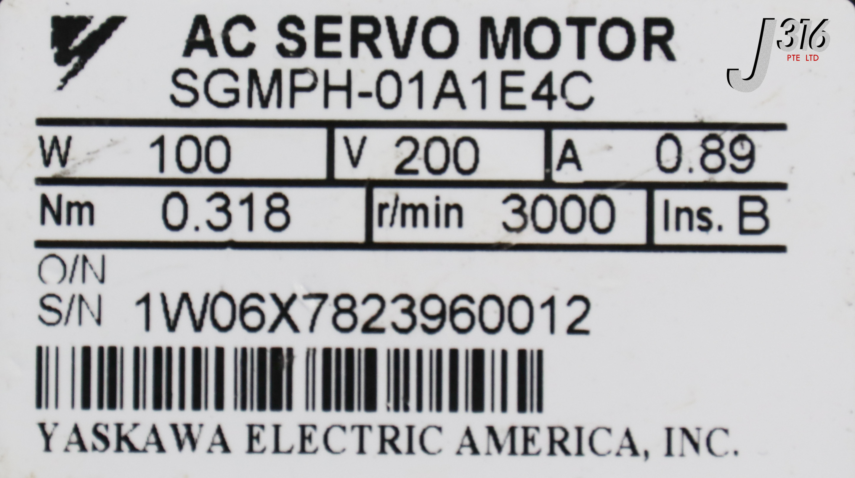 21822 YASKAWA ELECTRIC AC SERVO MOTOR SGMPH-01A1E4C | eBay